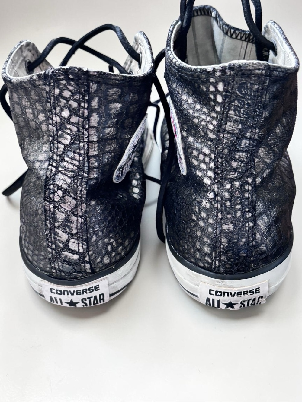 Converse x John Varvatos Snakeskin Leather High Tops Rare 145390C Men’s 8.5 - Picture 5 of 15